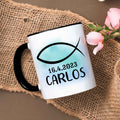 Bedruckte Tasse - zur Konfirmation mit Name & Datum