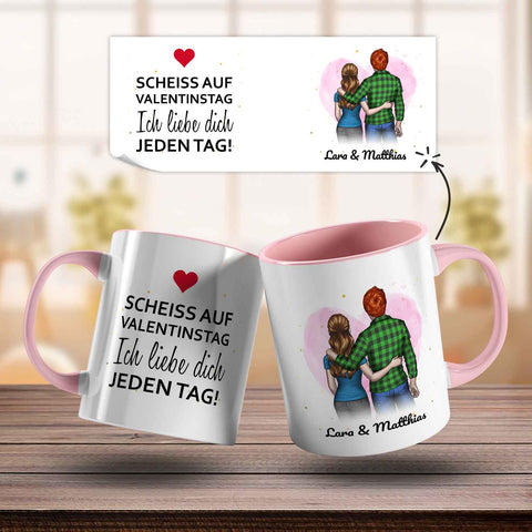 Bedruckte Tasse mit Konfiguration - Pärchen Motiv