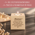 Teelichthalter mit Gravur aus Holz für Mama - Mamas sind wie Kerzen - Persönliches Geschenk für