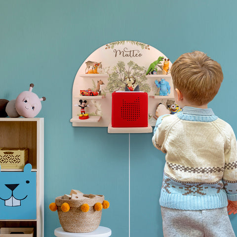 Toniebox Regal für Kinderzimmer - Waldtiere - Personalisiert mit Namen