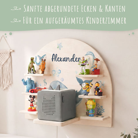 Toniebox Regal für Kinderzimmer - See - Personalisiert mit Namen