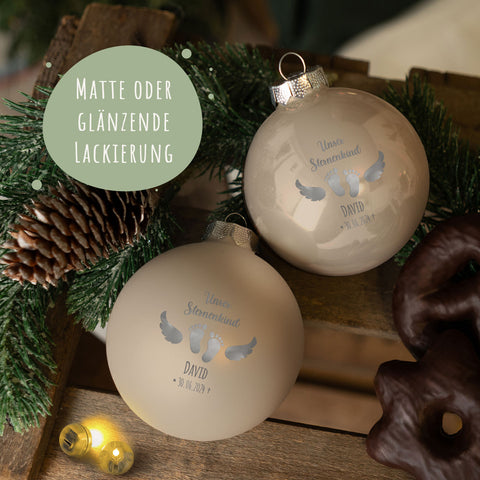 Gravierte Weihnachtskugel - Sternenkind