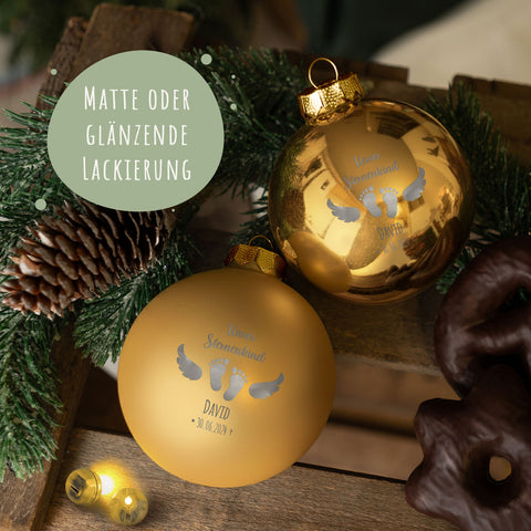 Gravierte Weihnachtskugel - Sternenkind