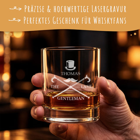 Leonardo Whiskyglas mit Gravur "The last Gentleman"