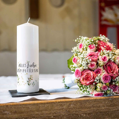 Große Kerze "Alles Liebe zum Muttertag"