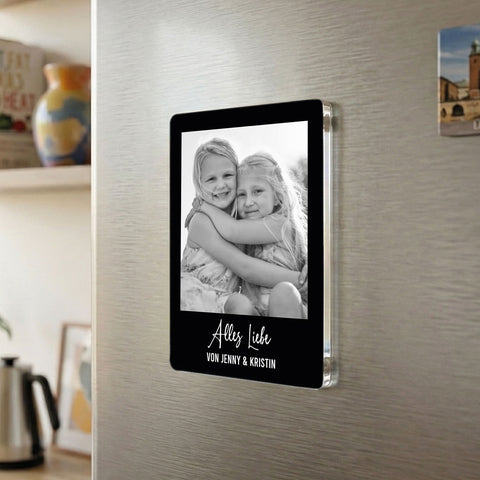 Personalisiertes Acryl mit Foto - Polaroid Magnet Clip