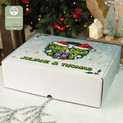 Personalisierter DIY Adventskalender Grinch mit Namen zum selbst Befüllen