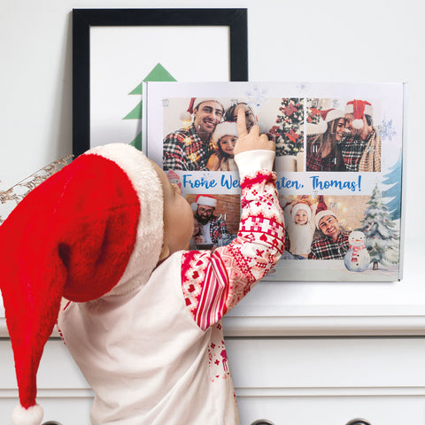 Personalisierter DIY Adventskalender mit 4 Fotos & Wunschtext zum selbst Befüllen