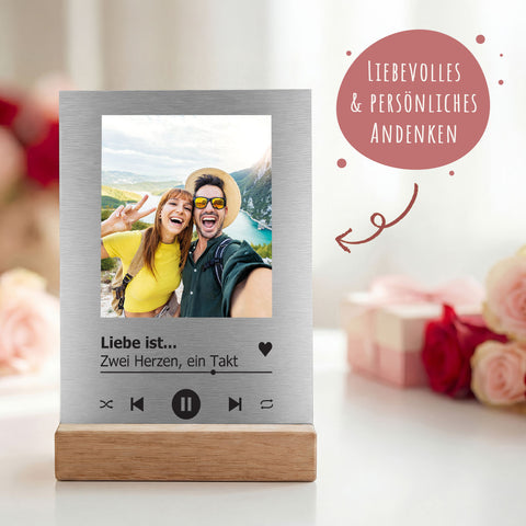 Personalisiertes Song Cover auf Alu-Dibond - Geschenk mit eigenem Foto im Musik Cover Design