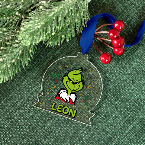 Christbaumschmuck aus Acryl - Grinch - Weihnachtsanhänger