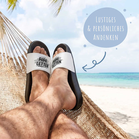 Personalisierte Badelatschen - Letten - Badeschuhe mit eigenem Namen