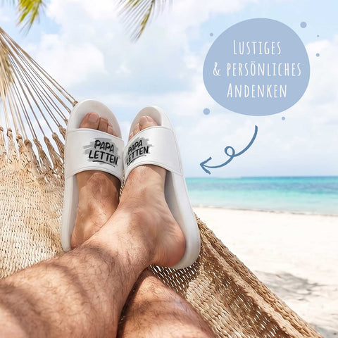 Personalisierte Badelatschen - Letten - Badeschuhe mit eigenem Namen