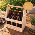Biertraeger aus Holz für 6 Flaschen