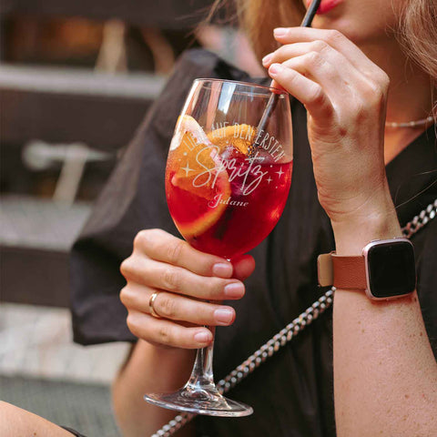 Leonardo Weinglas mit Gravur - "Liebe auf den ersten Spritz" mit Name