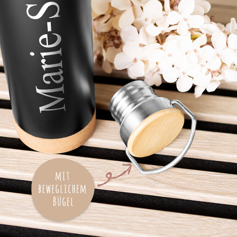 Gravierte Trinkflasche aus Edelstahl - Wunschname