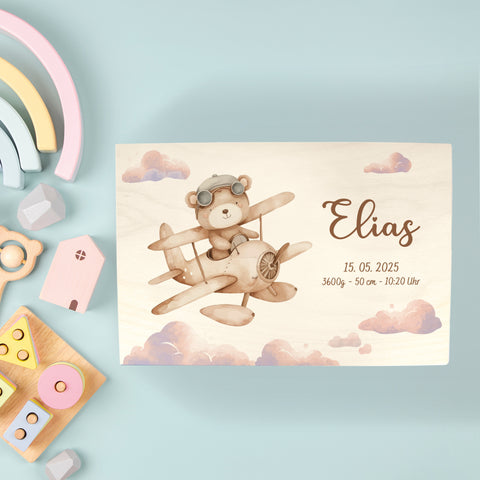 Erinnerungskiste für Kinder mit UV-Druck - Bärchen