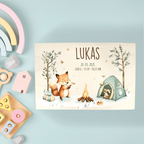 Erinnerungskiste für Kinder mit UV-Druck - Camping