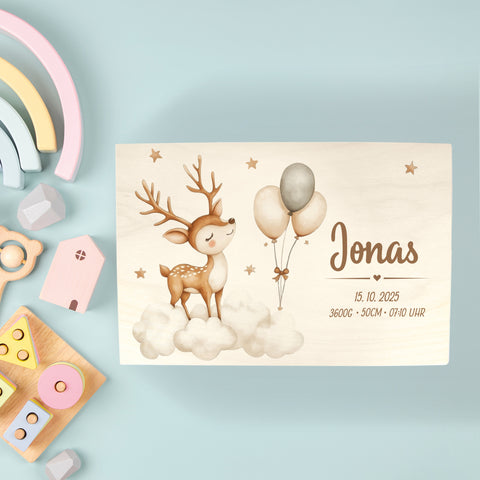 Erinnerungskiste für Kinder mit UV-Druck - Wolken