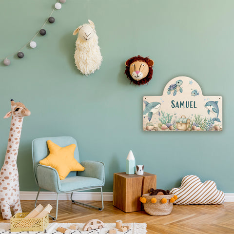 Personalisierte Garderobe fürs Kinderzimmer - See