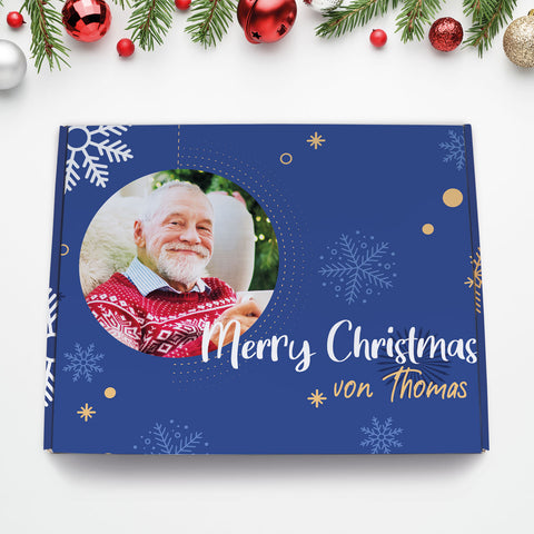 Personalisierte DIY Geschenkbox Fotomotiv Kreis mit Foto & Namen