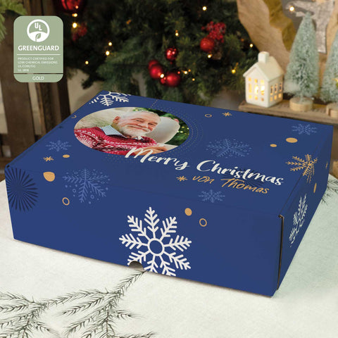 Personalisierte DIY Geschenkbox Fotomotiv Kreis mit Foto & Namen