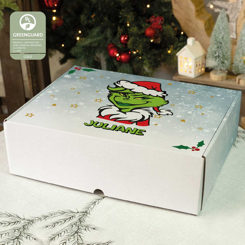 Personalisierte DIY Geschenkbox Grinch mit Namen