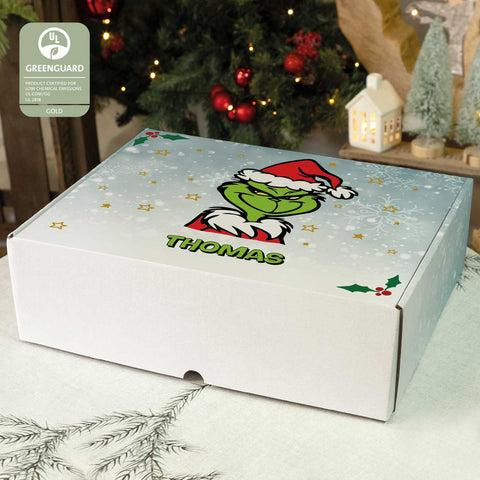 Personalisierte DIY Geschenkbox Grinch mit Namen