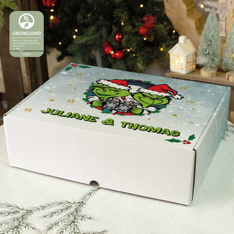 Personalisierte DIY Geschenkbox Grinch mit Namen