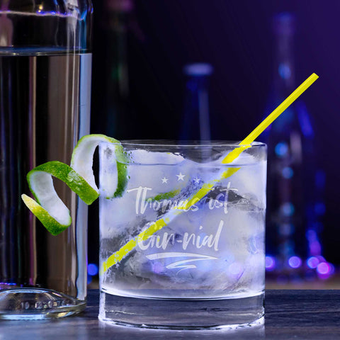 2er Set Montana GIN-Gläser "Gin-nial" mit Wunschnamen