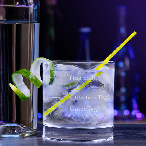 2er Set Montana GIN-Gläser "Guter Tag, Schlechter Tag, Frag nicht!"