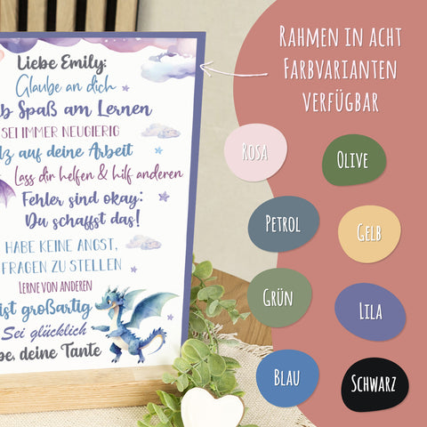 Holzschild zur Einschulung - Drache - Einschulungsmutmacher
