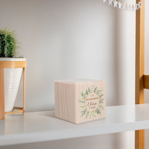 Spardose aus Holz - Kreis