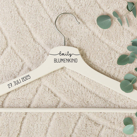 Personalisierter Kleiderbügel - Hochzeit Namen