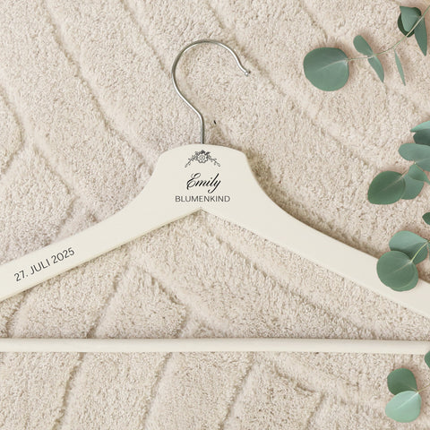 Personalisierter Kleiderbügel - Hochzeit Symbole