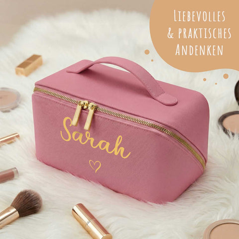 Personalisierte eckige Kosmetiktasche mit Name für Kosmetik & MakeUp