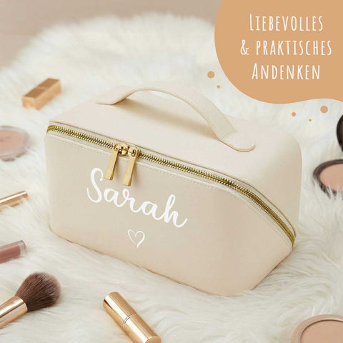 Personalisierte eckige Kosmetiktasche mit Name für Kosmetik & MakeUp
