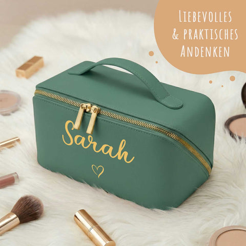 Personalisierte eckige Kosmetiktasche mit Name für Kosmetik & MakeUp