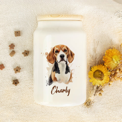 Leckerlidose für dein Haustier - Hunderassen - Personalisiert mit Namen