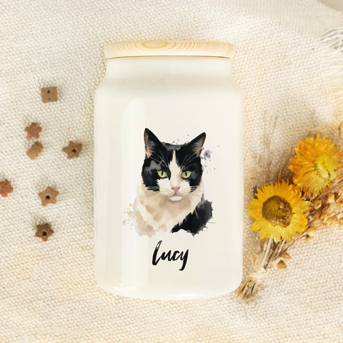 Leckerlidose für dein Haustier - Katzenrassen - Personalisiert mit Namen