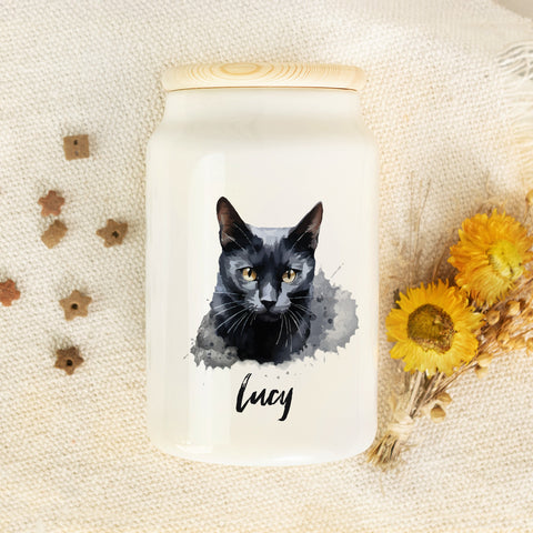 Leckerlidose für dein Haustier - Katzenrassen - Personalisiert mit Namen