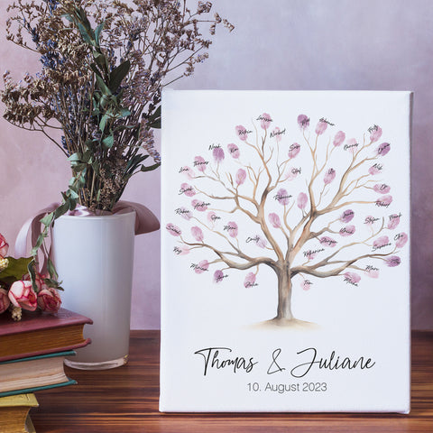 Leinwand-Gästebuch zur Hochzeit - Hochzeitsbaum
