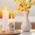 Kleine Kinder Trauerkerze "Pusteblume verweht"
