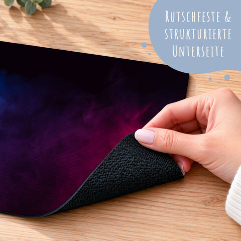 Bedrucktes Mousepad im Color Smoke Design