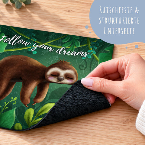 Bedrucktes Mousepad im Follow your Dreams Design