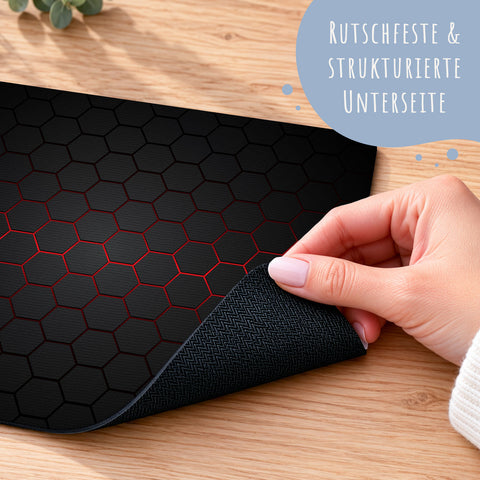Bedrucktes Mousepad im Hexagon Design