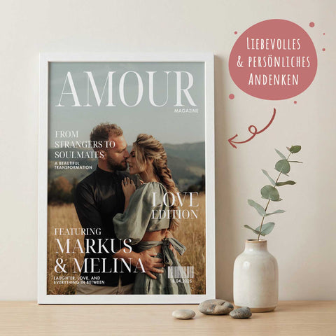 Personalisiertes Poster - Love Magazine - Personalisiertes Geschenk mit Foto