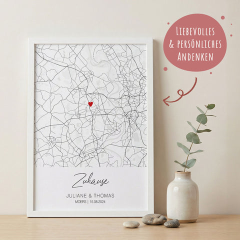 Personalisiertes Poster - Zuhause - Personalisiertes Geschenk