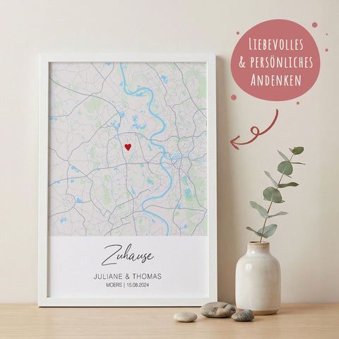 Personalisiertes Poster - Zuhause - Personalisiertes Geschenk
