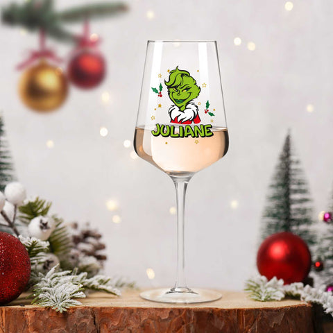 Leonardo Puccini Weinglas mit UV Druck - Grinch Motiv