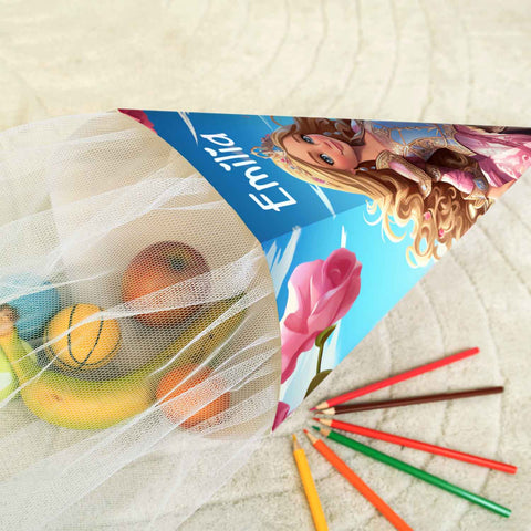 Bedruckte Schultüte mit Namen - Prinzessin